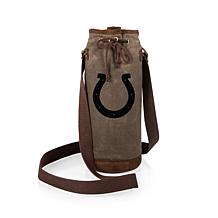 Officially Licensed NFL Picnic Time Waxed Canvas Wine Tote - Colts