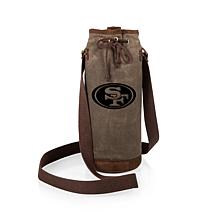 Officially Licensed NFL Picnic Time Waxed Canvas Wine Tote - 49ers 