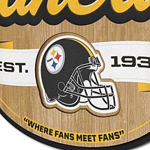 Officially Licensed NFL  Pittsburgh Steelers Fan Cave Sign