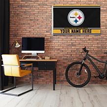 Officially Licensed NFL Pittsburgh Steelers Personalized Banner Flag