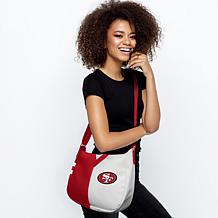 Officially Licensed NFL San Francisco 49ers Pebble Split Hobo Bag