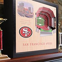 Officially Licensed NFL San Francisco 49ers StadiumView 3D Wall Art