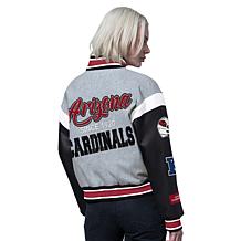 Officially Licensed NFL Starter Women's Cropped Varsity Jacket by Glll