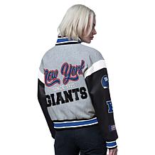 Officially Licensed NFL Starter Women's Cropped Varsity Jacket by Glll