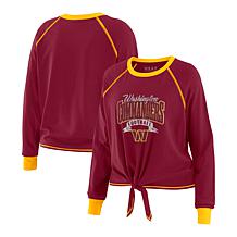 Officially Licensed NFL WEAR by Erin Andrews Tie-Front Long Sleeve Top