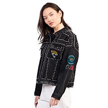 Officially Licensed NFL Women's Denim Studded Jacket by Glll