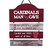 Officially Licensed NFL Wooden Man Cave Sign by Team Beans