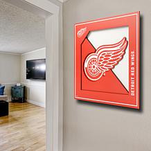 Officially Licensed NHL 3D Logo Series 12 x 12 Wall Art - Detroit