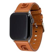 Officially Licensed NCAA Leather Apple Watch Band in Tan