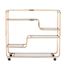 Oliana Art Deco Mirrored Bar Cart