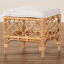 Orchard Natural Rattan Ottoman 18.5" W x 18.5" D x 18.25" H