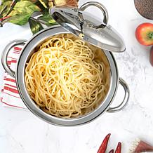 Oster Sangerfield 5Qt Steel Pasta Pot w/ Strainer Lid & Steamer Basket