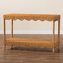 Oteria Rustic Rattan Console Table 49.2" W x 20.1" D x 31.5" H