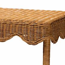 Oteria Rustic Rattan Side Table 26.8" W x 19.3" D x 25.6" H