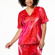 othrwis by Alana Kay V-Neck Short-Sleeve Collared Top