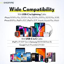 Overtime 4-piece 20W Fast Charging Bundle for iPhone and Android