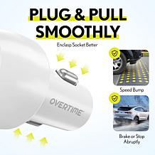 Overtime Fast Charge 20W/18W Dual Port Car Charger Adapter