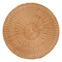 Palm Console Table with Woven Rattan and Metal Frame