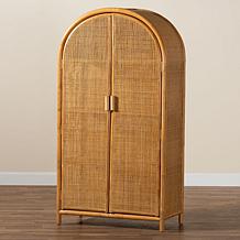 Paloma Bohemian Rattan Storage Cabinet 31.5" W x 59.5" H