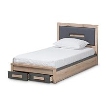 Pandora Two-Tone 2-Drawer Twin Size Storage Platform Bed