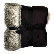 Pardon My Fro 50" x 60" Mahogany Black Faux Fur Throw