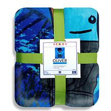 Pardon My Fro Oliver 50" x 60" Fleece to Sherpa Throw