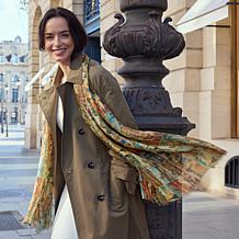 Patricia Nash 74" x 25" Printed Fringe Scarf