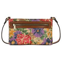 Patricia Nash Aimee Vintage Distressed Leather or Canvas Crossbody Bag