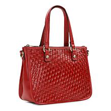 Patricia Nash Brenna Woven Leather Satchel