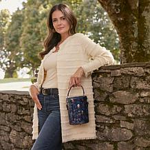 Patricia Nash Candela Leather Bucket Crossbody Bag