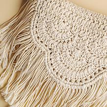 Patricia Nash Cannara Leather Trim Crochet Crossbody