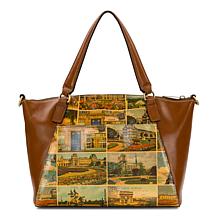 Patricia Nash Florine Tote w/Top Handles & Detachable Crossbody Strap