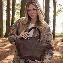 Patricia Nash Gretta Tooled Leather Shopper Tote Bag