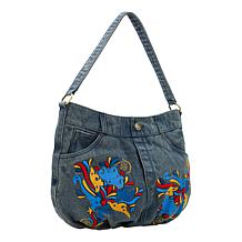 Patricia Nash Hartley Hobo Blue Jean Bag
