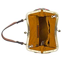 Patricia Nash Laureana Leather or Canvas Frame Satchel