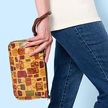 Patricia Nash Laurina Leather Crossbody with Wristlet Strap