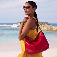 Patricia Nash Lilia Leather Hobo Crossbody with Braided Handle