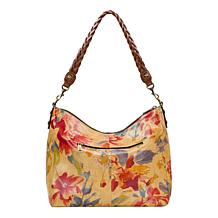 Patricia Nash Lilia Leather Hobo Crossbody with Braided Handle