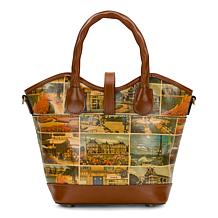 Patricia Nash Mina Satchel With Scarf & Crossbody Strap