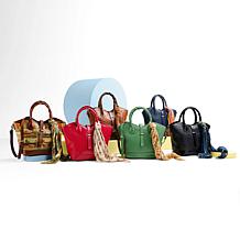 Patricia Nash Mina Satchel With Scarf & Crossbody Strap