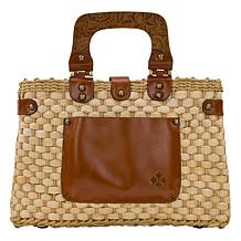 Patricia Nash Sansia Woven Straw Satchel - Classic