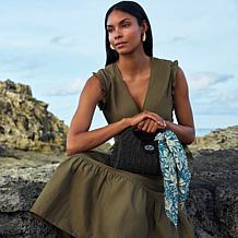 Patricia Nash Sarakino Straw Handbag with Scarf