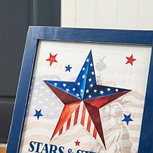 Patriotic Americana Wooden Easel Porch Decor