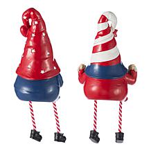 Patriotic Polyresin Gnomes Table Decor 2-piece Set