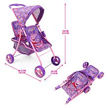 Peppa Pig Twin Stroller for Dolls - Purple & Pink