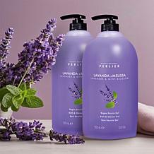 Perlier Lavender and Mint 1L Bath and Shower Gel 2-pack