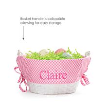 Personalized Easter Basket with Pink Liner
