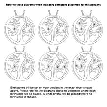 Personalized Simulated Birthstone Tree of Life Necklace