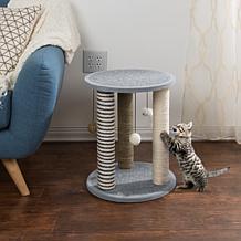 Pet Adobe 19.25" Cat Tree with 3 Sisal Rope Scratching Posts, Gray