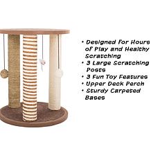 Pet Adobe Cat Scratching Post, Toys, and Play Area